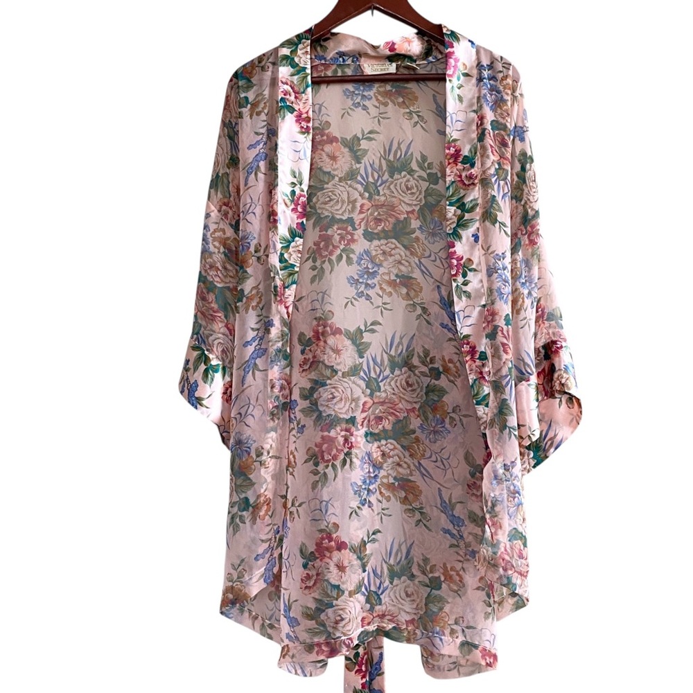 Victoria’s Secret Vintage Robe Sheer Floral Lingerie